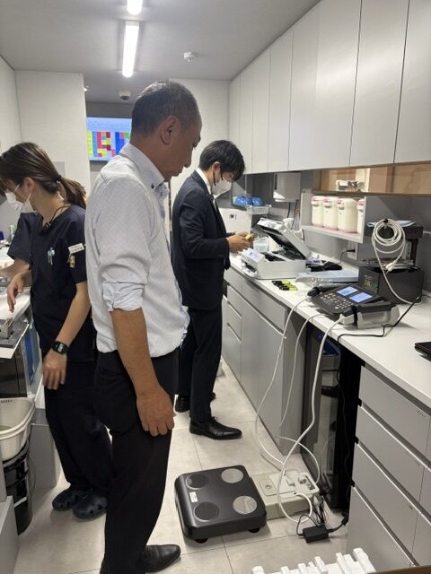 歯医者さんで体重測定